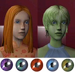 Hair and eye colors for Sims 2 Bodyshop by Yuppie Sims, hosted by SimsHost